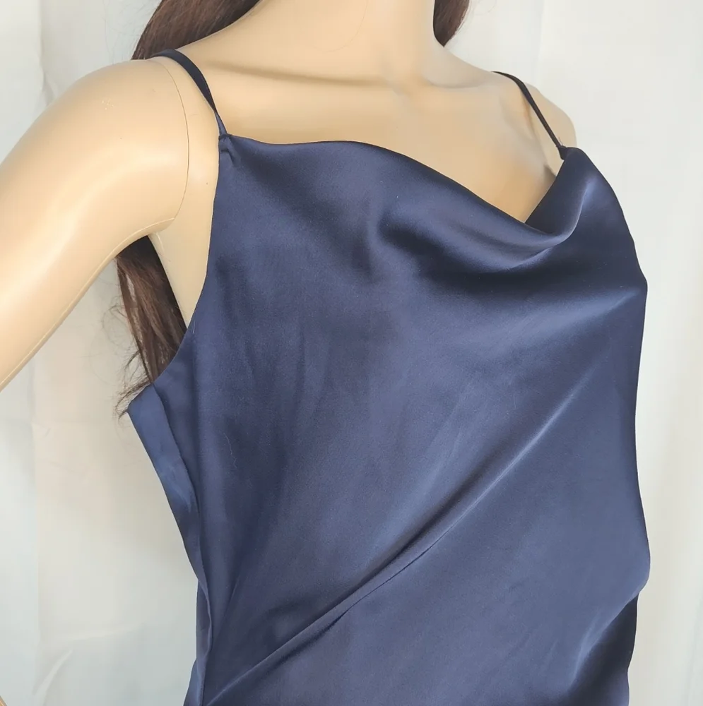 re:named Navy Draped Midi Dress - Picture 6 of 16